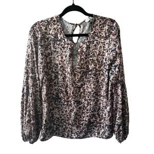 Waverly Grey Multi-colored Print Blouse